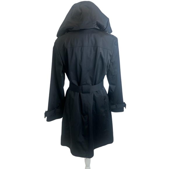 Michael Kors Black All Weather Trench Coat Size Large - Picture 4 of 15